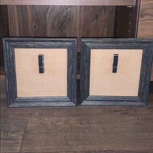 Burlap / wood wall art